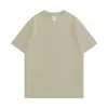 Camiseta de Manga Corta para Hombre de Algodón 230g Hombro Ligeramente Caído Color Sólido Manga Corta para Hombres y Mujeres Básica Manga Corta Nuevo Verano 2025