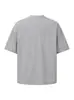 Camiseta de Manga Corta para Hombre Nanxia Estilo Retro Americano Moda de Calle Marca de Nicho Cuello Redondo Manga Media Diseño Holgado