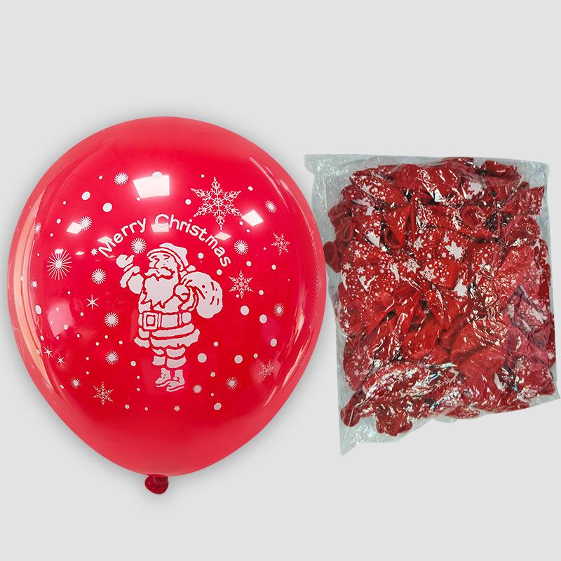 红色圣诞乳胶球