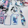 Lanyard Largo Lilo & Stitch Funda Protectora para Tarjeta de Autobús Tarjeta de Comida Estudiantil Control de Acceso al Campus Funda Protectora para Documentos