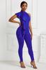 Ropa ajustada para mujer de talla estándar europea y americana de Aliexpress, Amazon, Ebay con bajo grande con volantes, sin mangas, sexy, mono