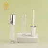 Cosméticos de Maquillaje Se Pueden Recubrir con Spray de Silicona, Brochas para Labios, Maquillaje de Labios tipo Barro, Tubos de Aceite para Labios, Botellas Transparentes, Tubos de Brillo de Labios Transparentes con Forma de Corazón de Dibujo Animado, Materiales de Empaque