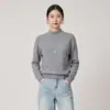 Suéter de punto de cachemira de cuello medio, suéter de invierno, nuevo estilo para mujer, color liso, ajuste ceñido, top base, suave y cómodo, prenda interior