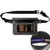 Bolsa de cintura impermeável de PVC mais vendida internacionalmente, bolsa impermeável para rafting e natação ao ar livre, bolsa impermeável para celular com tela sensível ao toque visível