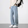 Jeans Retro Americano Masculino 2025 Outono Nova Marca Tendência High Street Lavado Casual Largo Reto Calça Longa