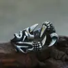 Comercio exterior joyería transfronteriza ins europeo y americano punk moda retro garra de dragón personalidad titanio acero anillo de hombre venta directa de fábrica