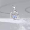 Collar de Plata Esterlina S925 de Plutón para Mujer Cadena Clavicular Cósmica de Planeta Estrella Piedra Lunar Joyería Sencilla Japonesa y Coreana para Combinar con Todo