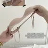 8393 # Lencería sin costuras de escote ultra bajo para mujer, estampado de leopardo, espalda en U profunda, deseo puro, tirantes finos, sujetador con copa fija, espalda hermosa