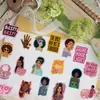 50 Novos Adesivos de Grafite Inspiradores de Meninas Negras Transfronteiriços para Decorar Malas, Skateboards e Cadernos, à Prova d'Água
