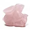 Lingote de Piedra de Cristal Natural Transfronterizo Conejo Piedra Semipreciosa Pieza de Talla de Cristal Artesanías de Gemas de Conejo Adorno Creativo