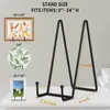 Descolora 8 polegadas (Aproximadamente 20,3 cm)Conjunto de 5 Peças de Suporte de Mesa com Estrutura de Metal Preto