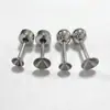Accesorios para uñas de hueso de oído de acero de titanio, copa de taza para taladro adhesivo, taza para oído, poste de circón adhesivo, joyería para piercing de acero inoxidable