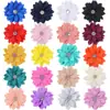Suministro de comercio exterior 9cm multicapa puntiagudo Flor de Loto tela de gasa hecha a mano con flores de pedrería accesorios para joyería DIY