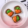 2021 nuevo resina comida y accesorios para jugar pan galleta pegamento crema epoxi funda para teléfono parche decorativo material diy