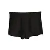Calzoncillos Boxer Lisos de Color Invisible Sin Costuras Anti-exposición Mousse de Proteína de Cachemira Terciopelo Cintura Media Transpirable Ropa Interior Sin Costuras CM645K