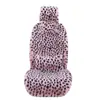 Cojín de Felpa con Estampado de Leopardo para Asiento de Coche de Invierno, Universal para Coche de Cinco Plazas, Funda de Asiento de Coche de Una Pieza, Venta al por Mayor
