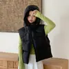 Chaleco de Algodón con Capucha Corto para Mujer Otoño e Invierno Chaleco Chaqueta Holgado Engrosado Ropa Exterior Venta Caliente Transfronteriza Chaleco de Invierno
