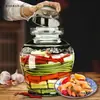 Frascos de vidrio estilo Sichuan para encurtidos, engrosados y con tapas interiores, para uso doméstico, adecuados para encurtir y conservar, incluyendo frascos para chucrut y otras verduras encurtidas