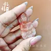 Colgante de Jade de Seda Dorada de Guanyin Pacífica Colgante de Jade de Flor de Durazno Rosa Natural de Xinjiang Adorno Colgante Estilo Chino Vintage Venta al por Mayor