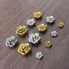 Acero Inoxidable Oro 18K Flor Rosa Colgante DIY Moda Francesa Collar Pulsera Pendiente Accesorios Transfronterizo