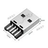 Enchufe USB A Macho Cuerpo Corto Cuerpo Largo Conector USB Hembra Tipo C Pin Cable de Datos de Carga Zócalo Hembra Cargador de Coche