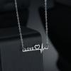 Colar Feminino de Aço Titânio Estilo Ins Amor Batimento Cardíaco Venda Quente Transfronteiriça Colar Eletrocardiograma Joia