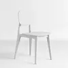 Silla de Plástico con Respaldo Creativo Macaron Nórdico para Uso en Casa, Silla de Comedor de Lujo Ligero, Silla de Ocio Moderna y Simple, Apilable