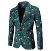 Terno Casual Masculino de Natal Outono e Inverno Transfronteiriço 2021 Casaco com Estampa de Letras de Natal 3D Masculino