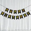 Banner de Cumpleaños de Lámina Láser HAPPYT en Inglés para Niños y Adultos, Suministros de Decoración para Fiesta de Cumpleaños