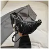 Bolso de mano para mujer estilo coreano, nuevo modelo primavera 2026, bolso plisado con textura única, bolso bandolera acolchado tipo dumpling