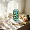 Copos de cera perfumada feitos sob medida da fábrica de origem, design original de alta qualidade, soprados à mão com bolinhas coloridas, copos de vela feitos sob medida