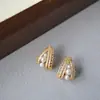 Estilo Palacio Francés Diseño de Nicho Retro Literario Diamante Brillante Calado Encaje Pendientes de Aguja de Plata 925