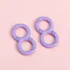 Anillo de Llavero de Figura de Ocho Pintado con Spray de Aleación Material DIY Hecho a Mano Colgante de Llave de Muñeca Accesorio Venta al por Mayor en Stock