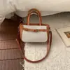 Bolso retro de bloques de color, moderno y elegante, bolso de hombro versátil estilo coreano, bolso cruzado chic y elegante para ir al trabajo