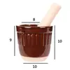 Frasco antiguo para machacar ajo molinillo de ajo mortero de ajo Herramientas de cocina para restaurante frasco para machacar ajo mortero de ajo pasta de ajo