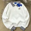 Estilo Casual High Street Versátil Moletom com Gola Polo Unissex Outono e Inverno 2025 Solto Casual Versátil Top