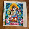 Gran Venta Tíbet Nepal Puro Pintado a Mano Thangka Tara Blanca Núcleo de Tarjeta 4x5