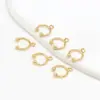 Brincos de Clipe Não Perfurados Banhados a Ouro 18K com Argola Color-Preserving Clipe de Orelha Conta Redonda Pendurada Acessórios para Brincos DIY Atacado A41