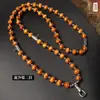 Corrente de Pingente Amuleto Buda de Aço Titânio Original Tailandês Corda para Pendurar Contas Espaçadoras de Areia Líquida Dourada Corrente de Amuleto Buda Fecho de Mola Simples Tripla Pendente