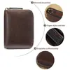 Bolsa para Tarjetas de Cepillo Antirrobo Transfronteriza, Capa Superior de Piel de Vaca, Billetera para Monedas, Portatarjetas Múltiples, Portatarjeta de Licencia de Conducir, Bolso de Mano Pequeño para Mujer
