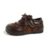 Zapatos Pequeños de Piel para Niñas 2026 Otoño Nuevo Estilo Estilo Británico Zapatos Casuales para Bebés Niños Pequeños Retro Rendimiento Zapatos Individuales Modernos