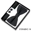Conjunto de 3 Peças Gravata Borboleta Lenço de Bolso Masculino Caixa de Presente Decoração de Camisa para Casamento Banquete Gravata Borboleta Flor de Gravata Fabricante