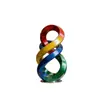 Adornos Escultura Abstracta Colorida de Acero Inoxidable Arte Decorativo para Bienes Raíces Comerciales Escultura de Acero Inoxidable para Apartamento Personalizado