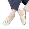 Mocassins de Solado Macio, para Superfícies Macias, Novo Estilo Perfurado de Verão, Sapatos Mãe Planos Vazados, Mocassins de Trabalho para Maternidade, Versátil