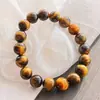 Pulsera Premium Natural de Piedra Ojo de Tigre Estilo Maillard Otoño e Invierno