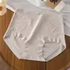Ropa Interior de Encaje Jacquard Francés para Mujer, Transpirable y Amigable con la Piel, Hecha de Seda de Morera Antibacteriana 7A, Braguitas Sin Costuras de Lujo Ligero de Cintura Media
