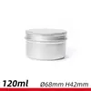 Envase de Lata de Aluminio Color Crema 50-350g Múltiples Especificaciones Envase Redondo de Aluminio Caja de Aluminio Crema Reparadora de Crema de Mantequilla