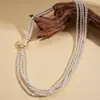 Collar de perlas en capas con cuentas transfronterizo europeo y americano, cadena para la clavícula estilo fiesta vintage, lujo ligero, accesorio versátil de alta gama para mujer