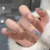 Arte de Unhas de Ano Novo e Primavera Vermelho Vinho Branco Francesa Armadura de Uso Armadura Falsa Dança do Leão Folha de Ouro Diamante Patch para Unhas