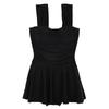 Traje de Baño Sexy Conservador de Ángulo Plano Cubre Vientre Adelgazante Directo de Fábrica para Mujer, Una Pieza Falda Color Sólido Traje de Baño para Aguas Termales
